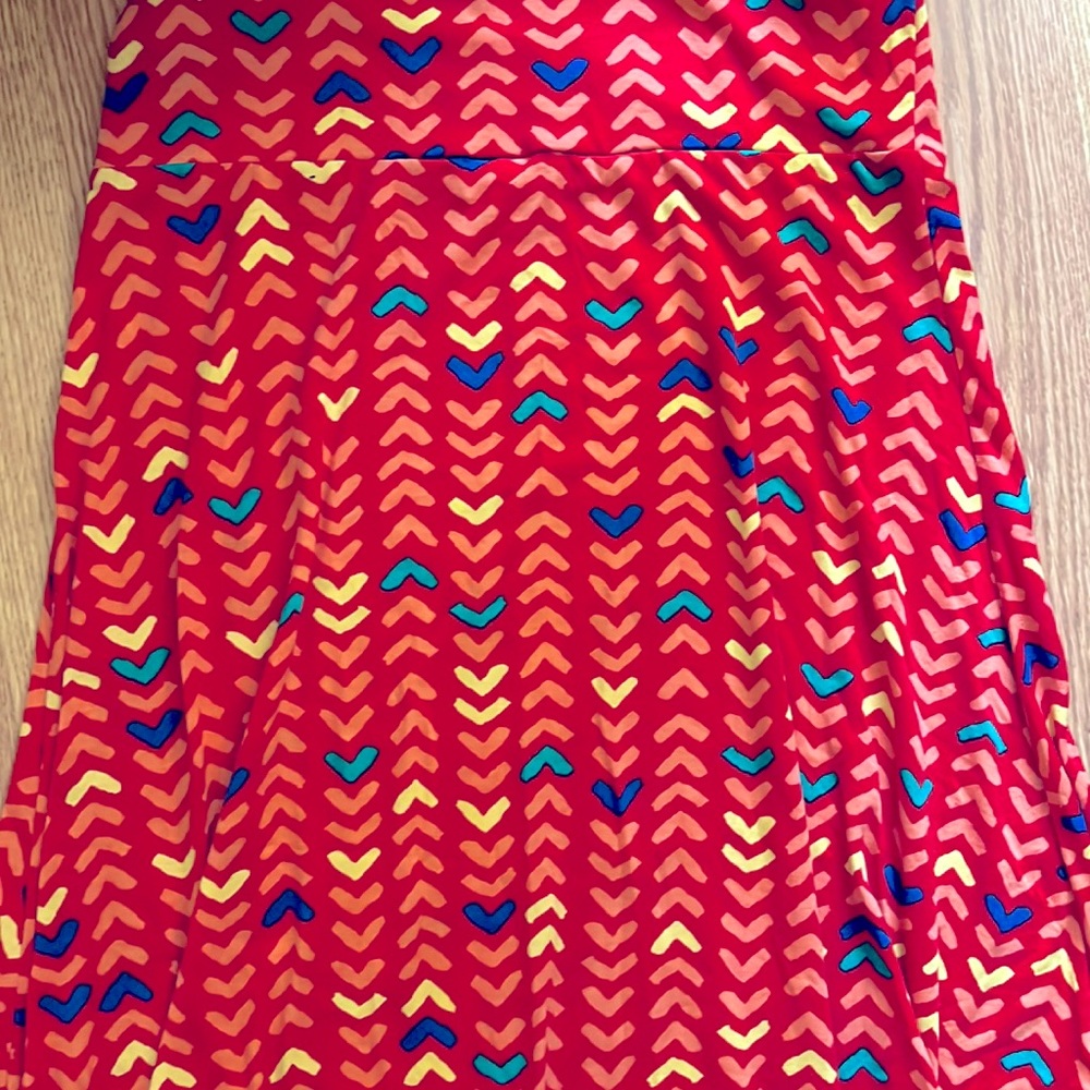 LuLaRoe Size L Maxi skirt with hearts